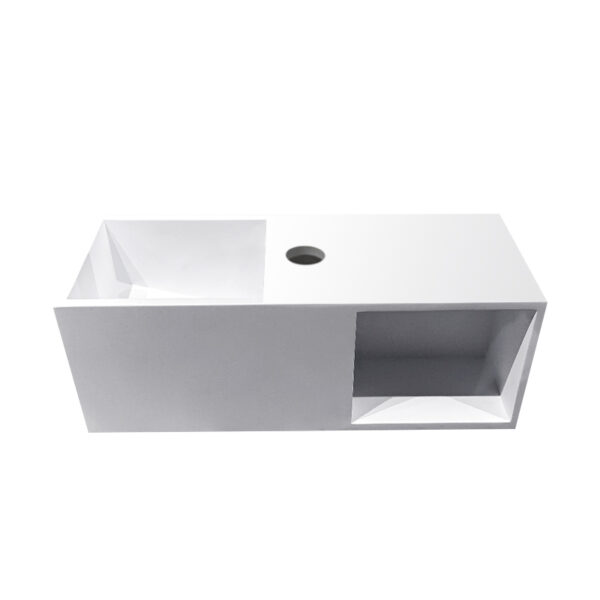 Julia fontein met nis 54 x 20 x 20 cm solid surface mat wit 364082
