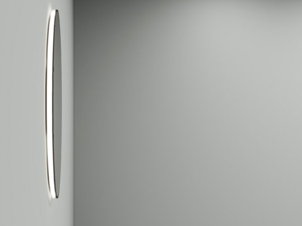 Novi spiegel rond met LED, dimbaar 80 cm mat zwart 383707