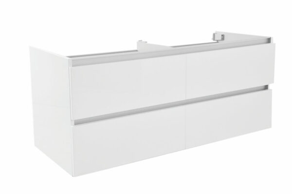 Vision onderkast met 4 laden 2 uitsparingen 120 x 46 cm glans wit 383903