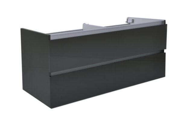 Vision onderkast met 4 laden 2 uitsparingen 120 x 46 cm hoogglans grijs 383913