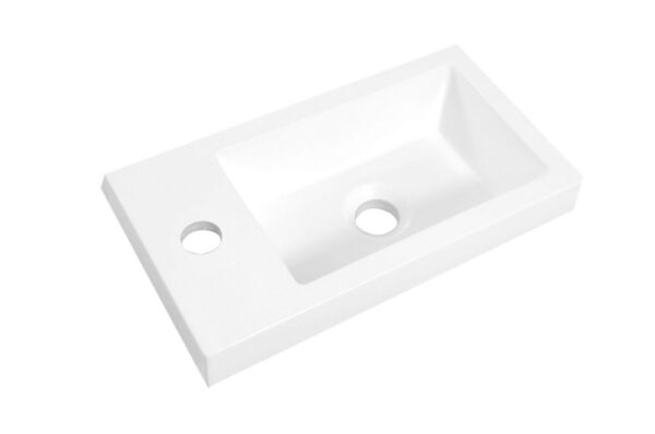 Zenti fontein 40 x 22 x 5 cm kunstmarmer glans wit 383950