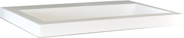 Flag wastafel enkel zonder kraangat 60x36x4 cm kunstmarmer glans wit 384025