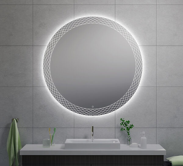 Deco spiegel rond met LED, dimbaar 120 cm 384108