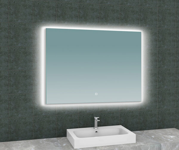 Soul spiegel rechthoek met LED, dimbaar en spiegelverwarming 100 x 80 cm 384185
