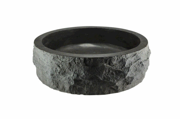 Raw waskom rond hamerslag 40x12 cm hardsteen gezoet 393517