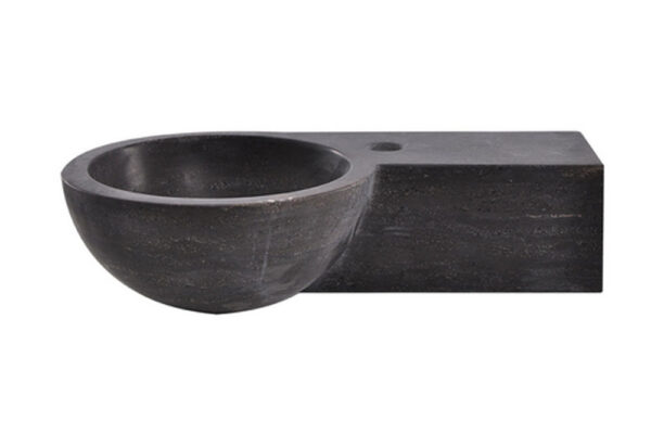 Raw fontein rechts rond 40x23x10 cm hardsteen gezoet 393523