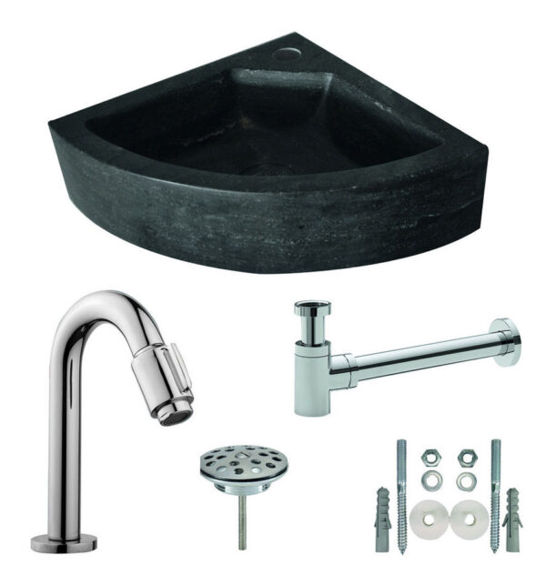 One pack Raw hoekfontein 30x30x10 cm hardsteen gezoet 393603