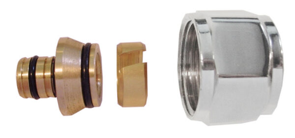 luxe adaptor 16x2,0 Eurok. chroom 433506