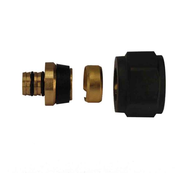 luxe adaptor 16x2,0 Eurok. mat zwart 433584
