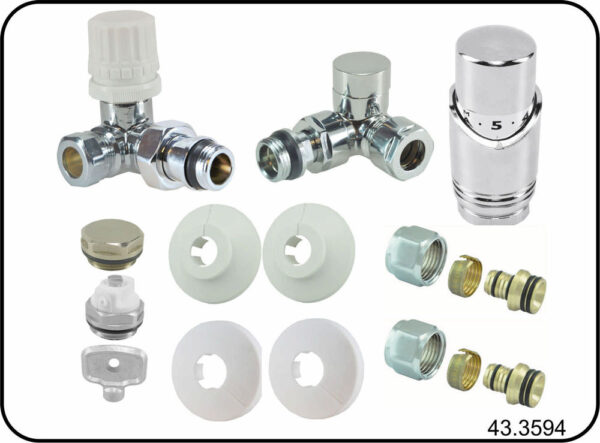 luxe therm.rad.aansluitset haaks verkeerd rechts chroom 433594
