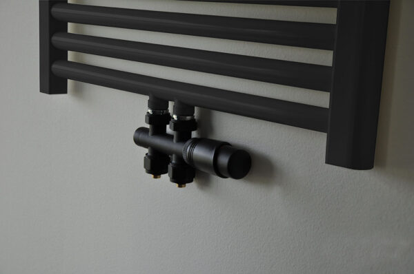 set thermostatisch onderblok recht mat zwart 433600