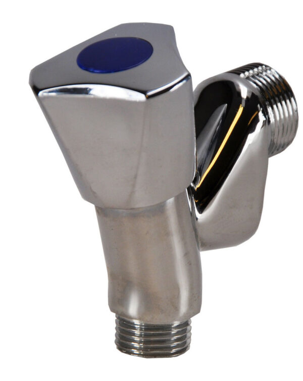 Beluchterkraan Kiwa 1/2" met knop chroom 544556