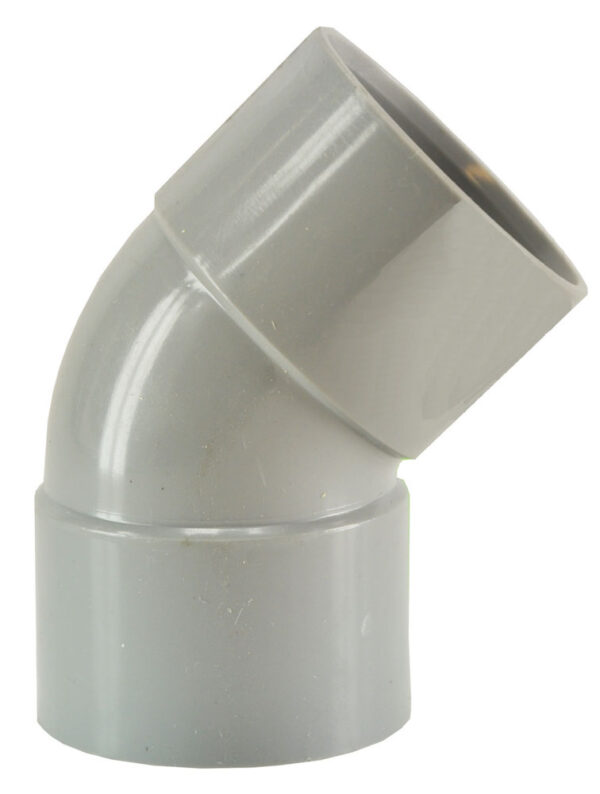Afvoerbocht dubbele mof 110 mm 45 graden PVC 622191