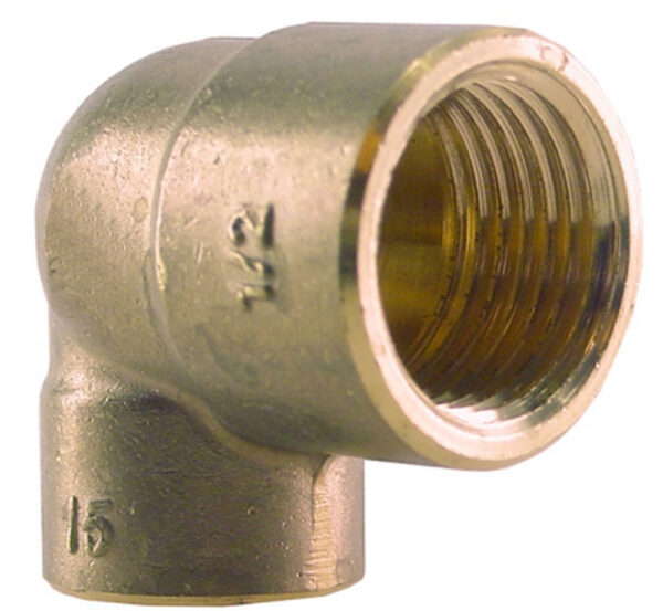 Messing soldeer knie conisch 1/2"binnen x15mm 693532