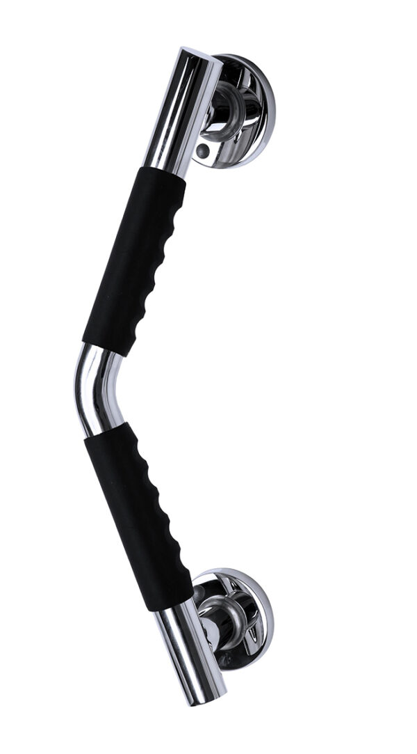 Ridder Ken hoekbadgreep met softgrip 43 cm chroom/zwart 731326