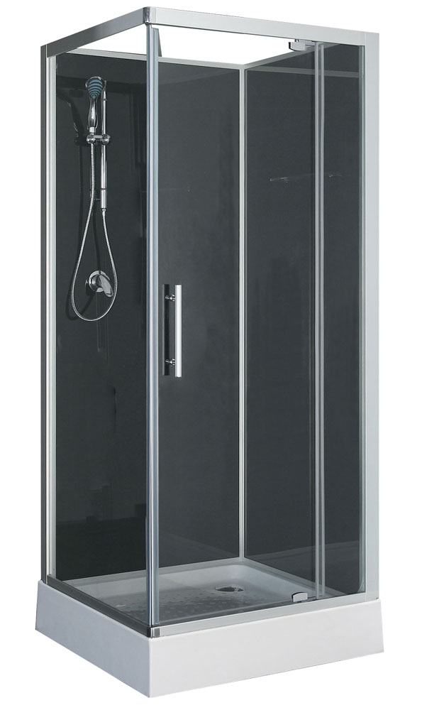 Productfoto Domino complete douchecabine 90x90x210 alu mat 5mm glas 10187