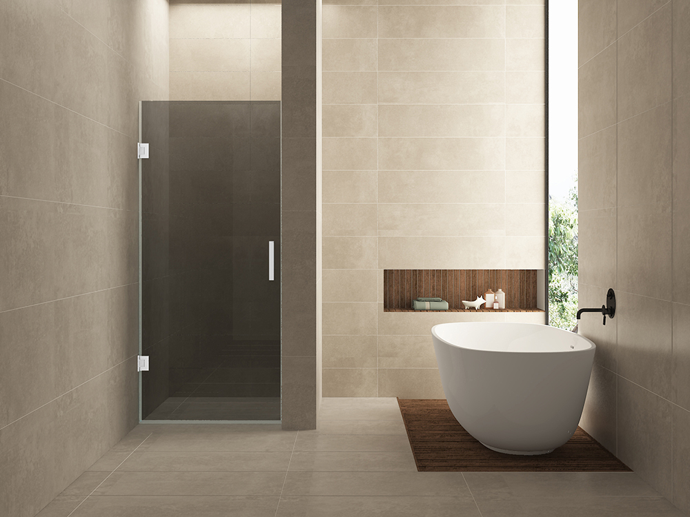 Productfoto Less nisdeur 800 x 2000 x 8 mm nano rookglas/mat wit 203269