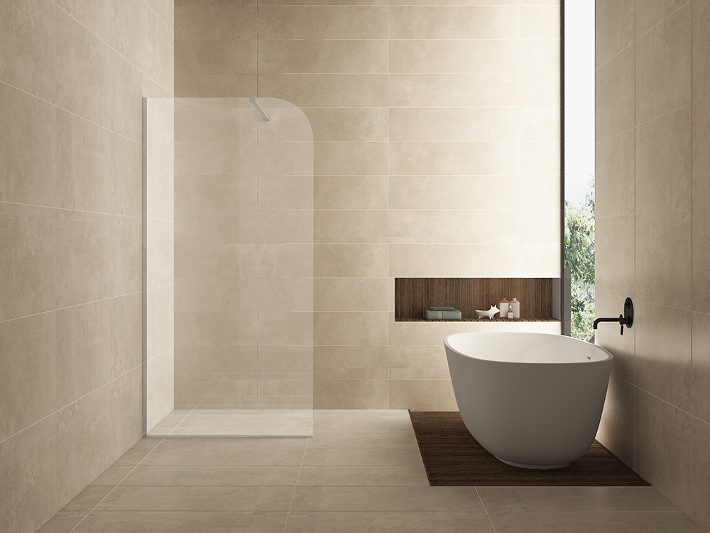 Productfoto Curvea inloopdouche 1000 x 2000 x 8 mm nano helder glas 203567