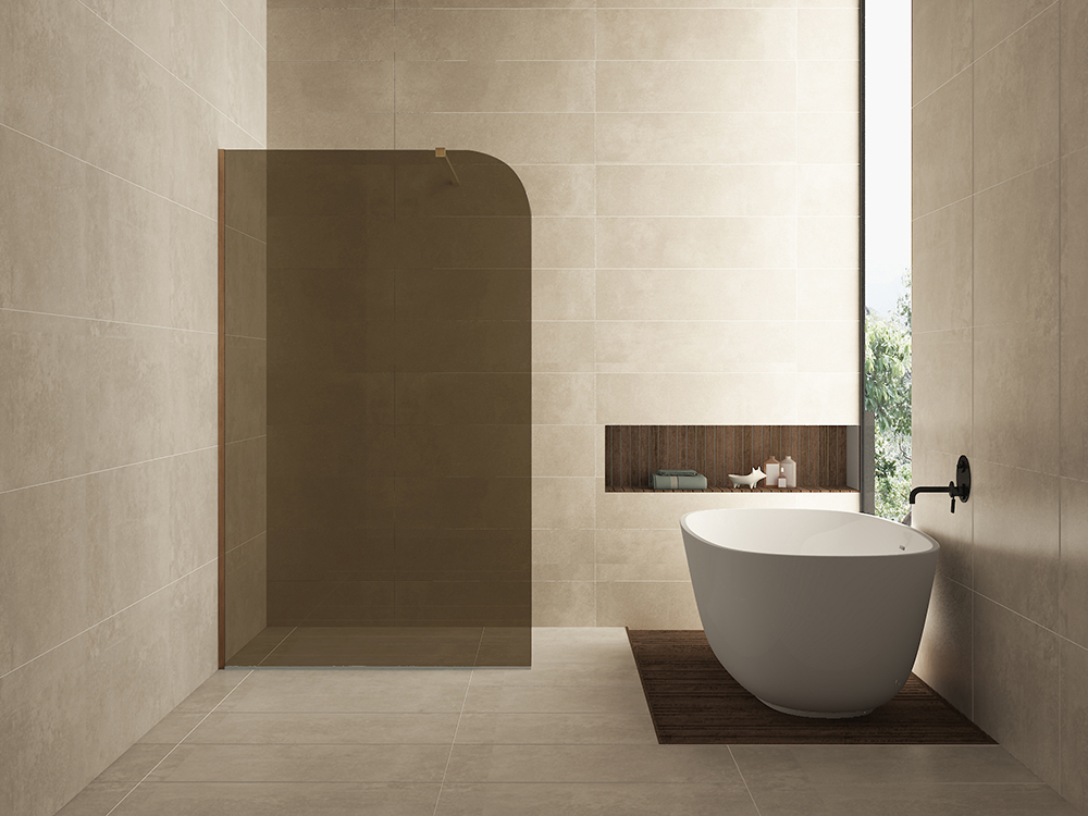 Productfoto Curvea inloopdouche 1200 x 2000 x 8 mm nano vintage brons glas 203585