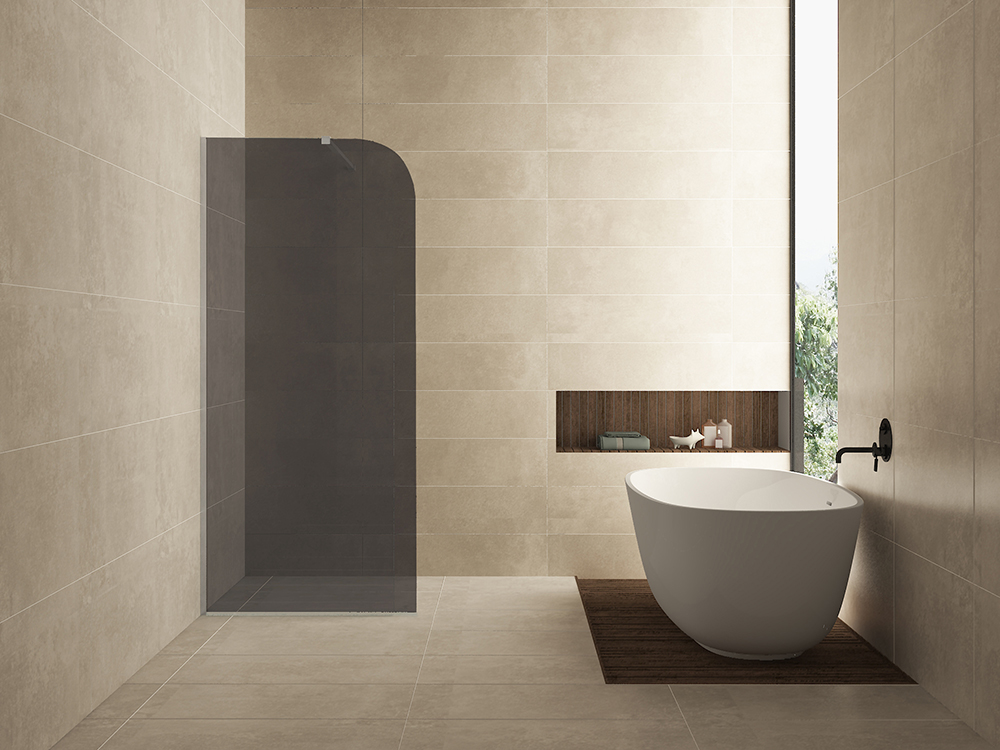 Productfoto Curvea inloopdouche 800 x 2000 x 8 mm nano rookglas 203586
