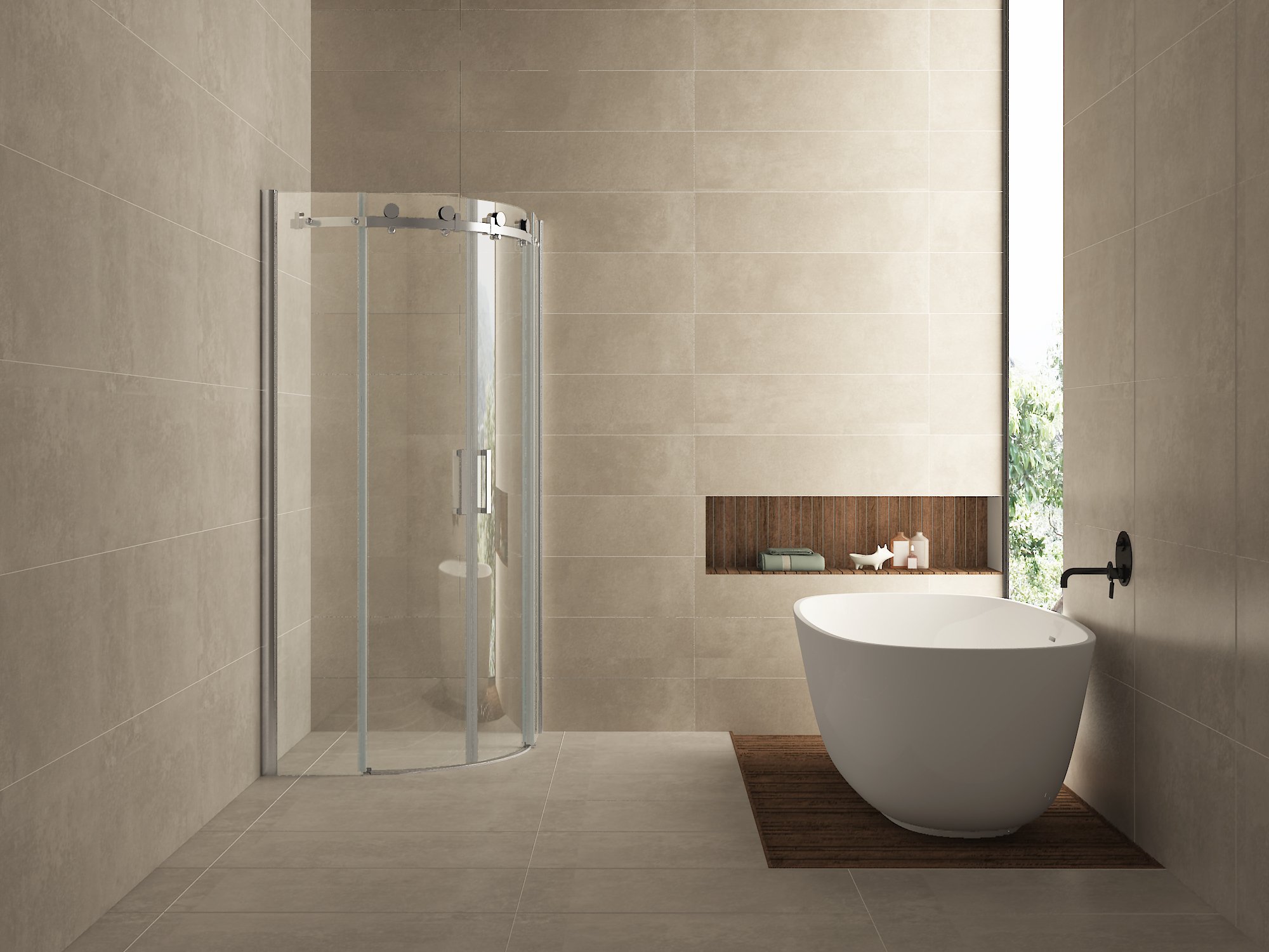 Productfoto Entra cabine kwartrond met 2 schuifdeuren 900 x 900 x 2000 x 8 mm nano helder glas/chroom 203594