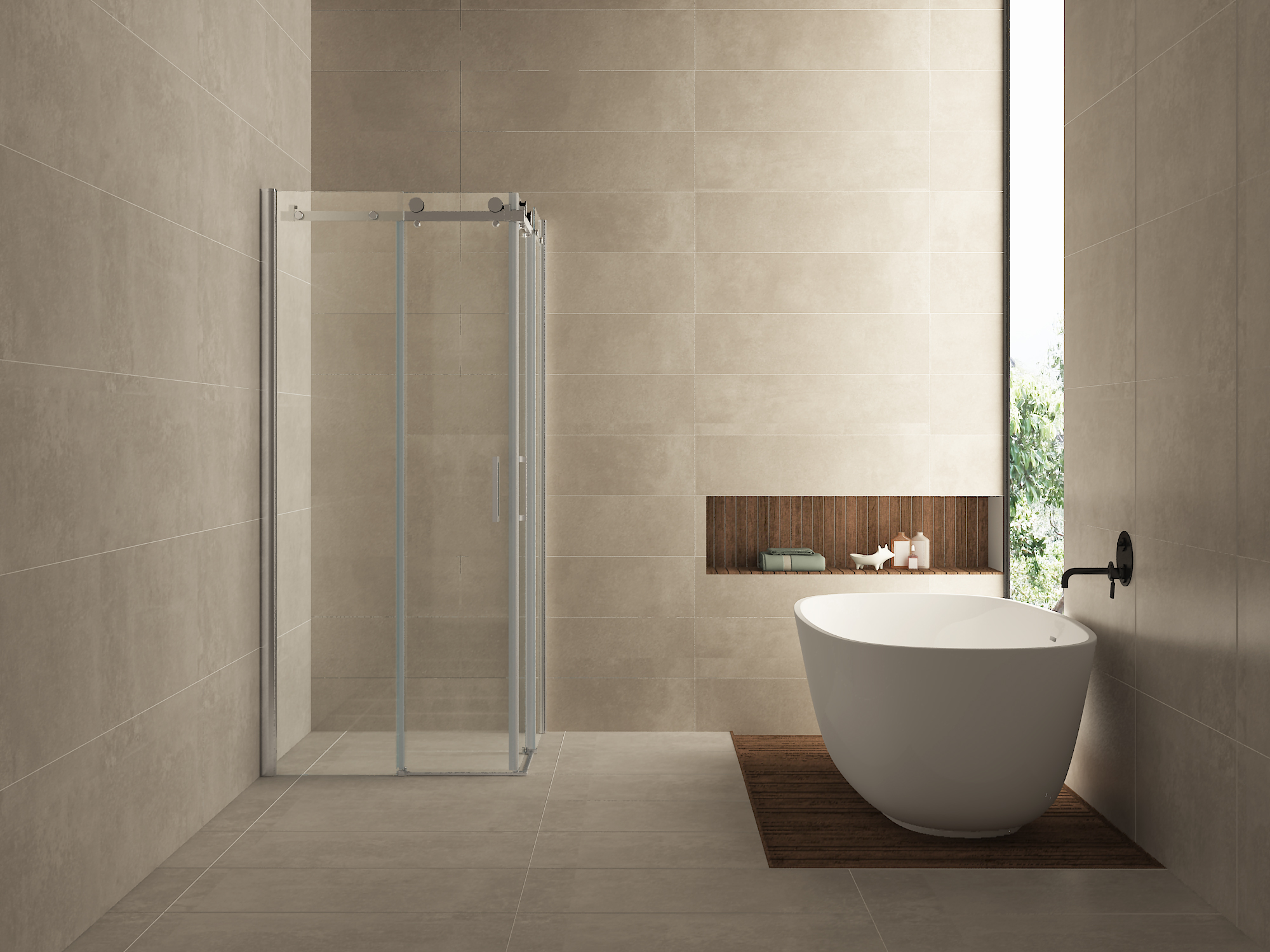 Productfoto Entra hoekinstap cabine met 2 schuifdeuren 900 x 900 x 2000 x 8 mm nano helder glas/chroom 203595