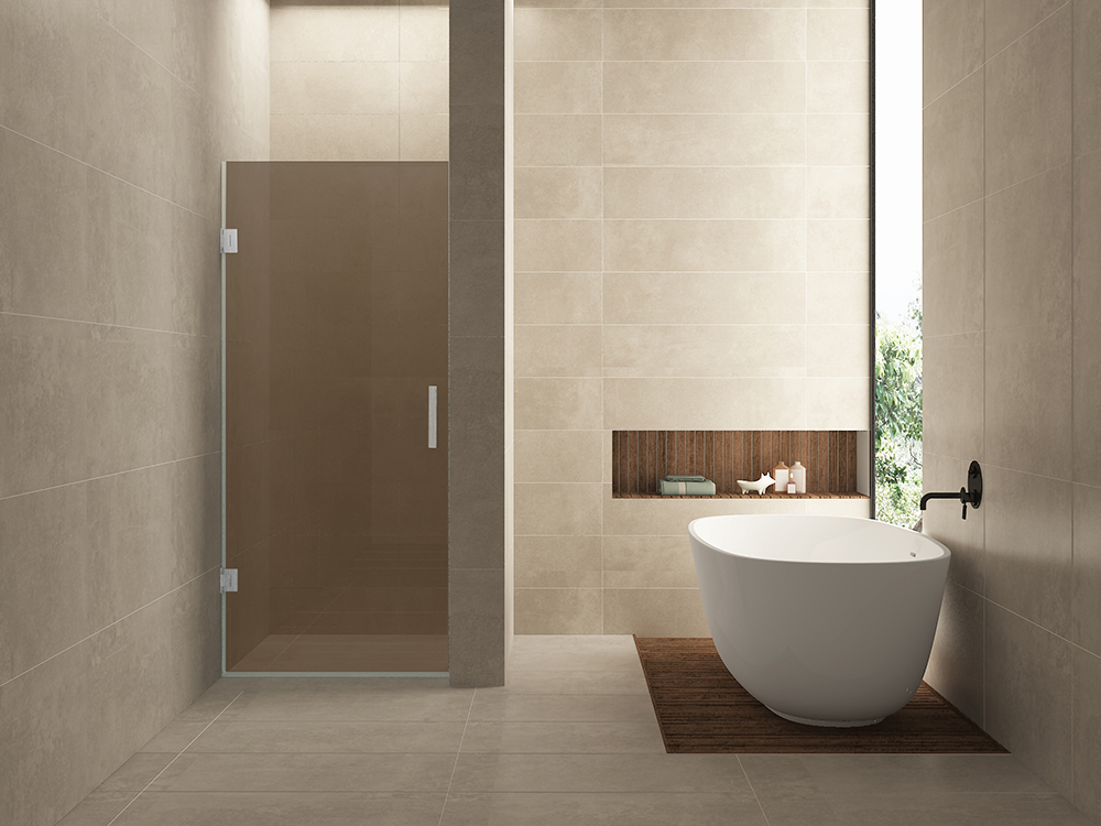 Productfoto Less glas voor nisdeur 800 x 2000 x 8 mm nano vintage brons glas 203978