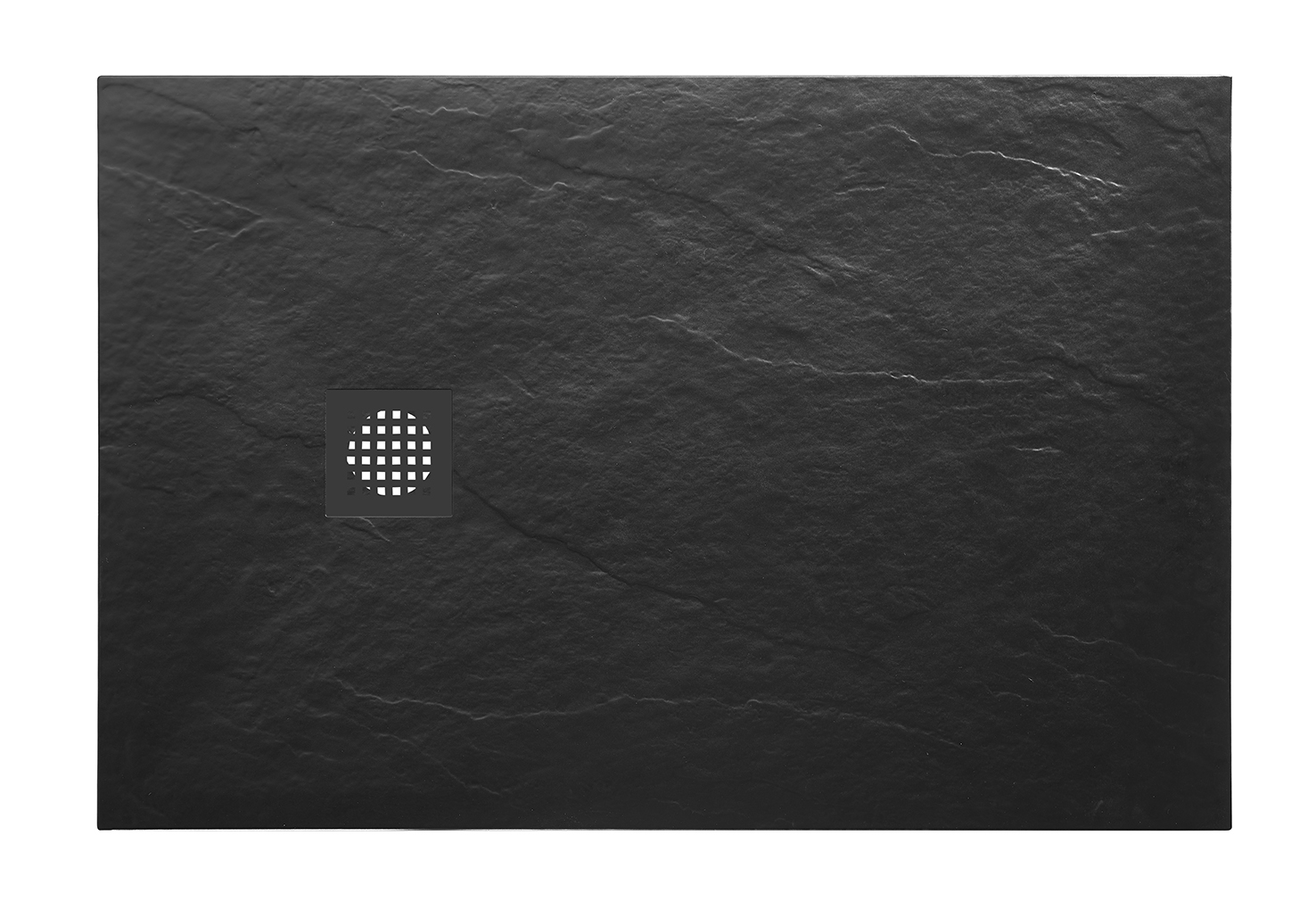Productfoto Stonea douchebak antislip composiet 800x900x30 mm inkortbaar mat zwart 213536