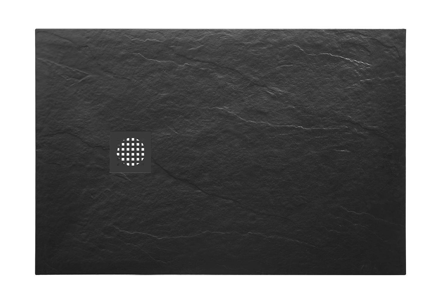 Productfoto Stonea douchebak antislip composiet 800x1400x30 mm inkortbaar mat zwart 213538