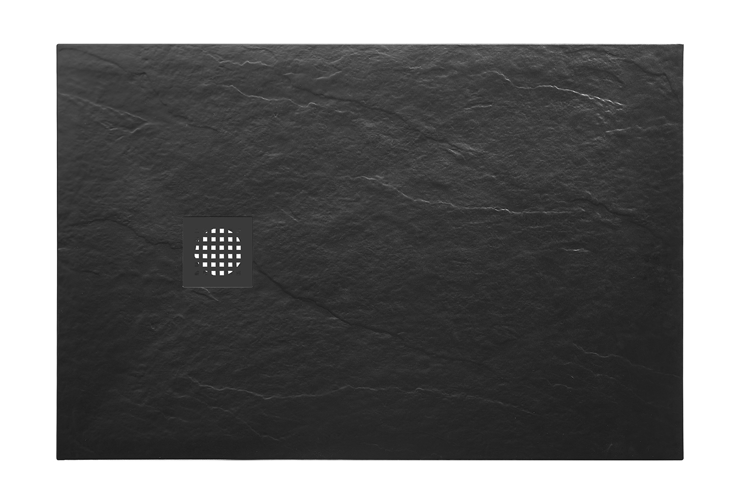 Productfoto Stonea douchebak antislip composiet 900x1400x30 mm inkortbaar mat zwart 213541