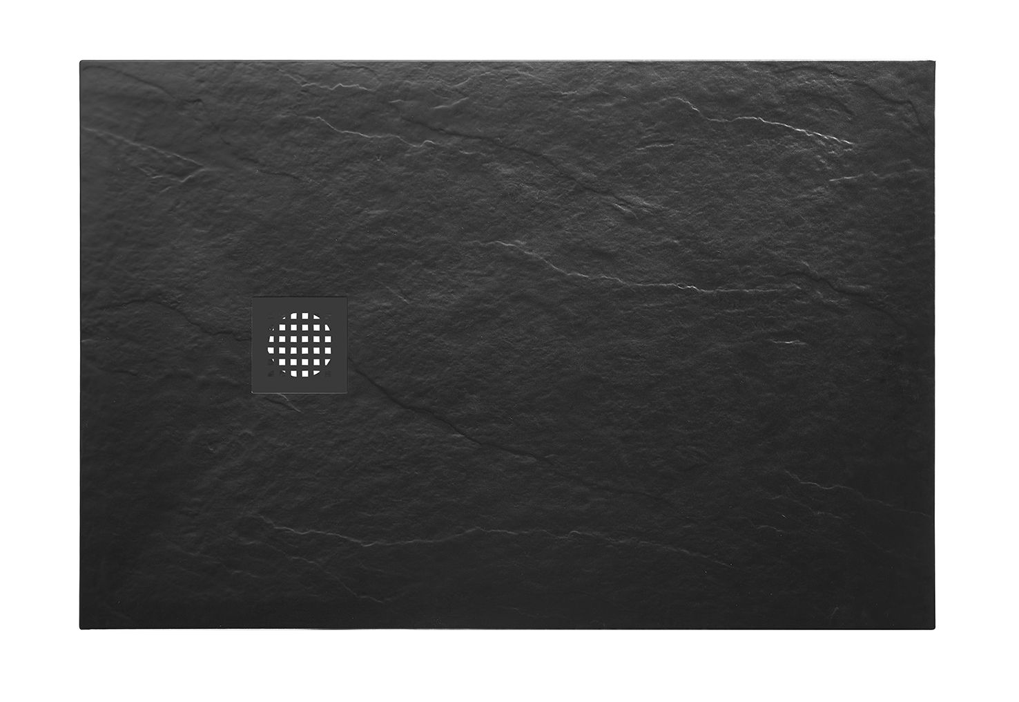 Productfoto Stonea douchebak antislip composiet 900x1600x30 mm inkortbaar mat zwart 213542
