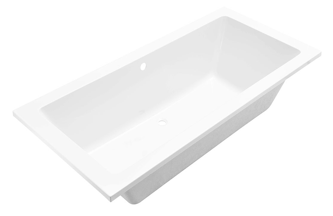 Productfoto Santino SQ inbouw duo ligbad 180x80x49 cm acryl glans wit 213657