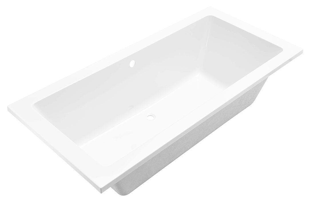 Productfoto Santino SQ inbouw duo ligbad 190x90x49 cm acryl glans wit 213658
