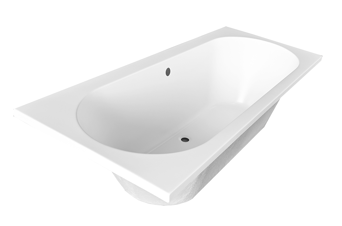 Productfoto Portus RD inbouw duo ligbad 180x80x49 cm mat wit 213665