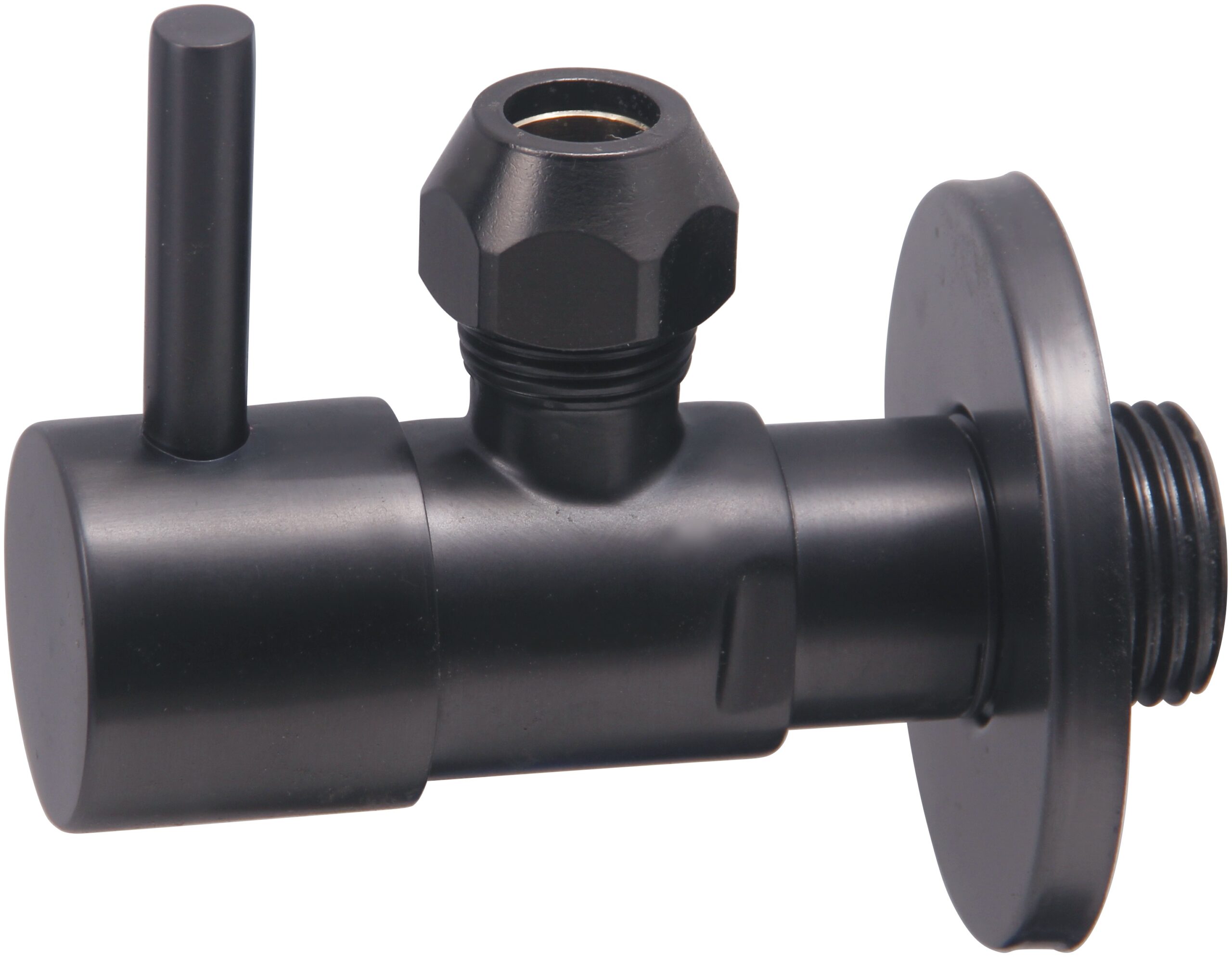 Productfoto Minimal hoekstopkraan 1/2" x 3/8" of knel 10 mm gunmetal PVD 223617