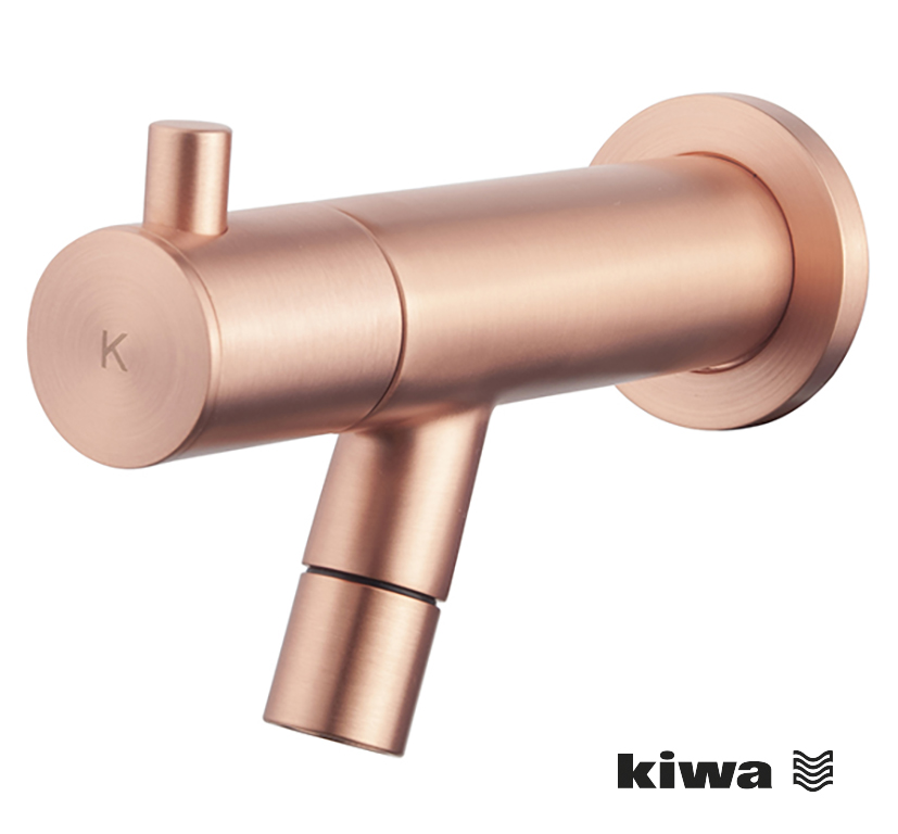Productfoto Amador fonteinkraan met muurbevestiging Kiwa 1/2'' geborsteld koper 226722
