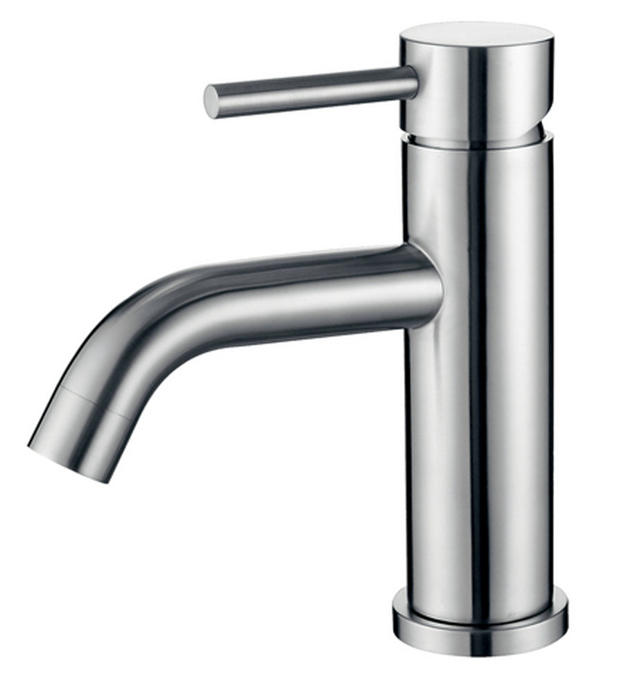 Productfoto 304 wastafelkraan met coldstart geborsteld RVS 243710