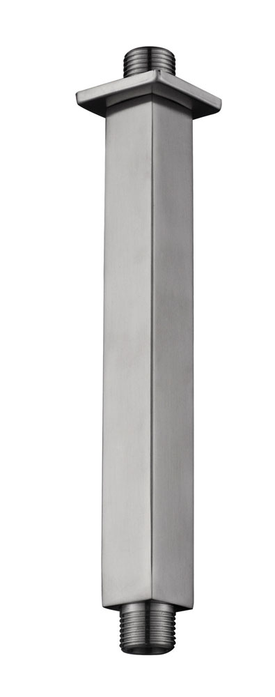 Productfoto 304 douchearm met plafondbevestiging vierkant 20 cm geborsteld RVS 243811