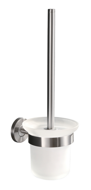 Productfoto 304 toiletborstel met houder mat glas/RVS 243823