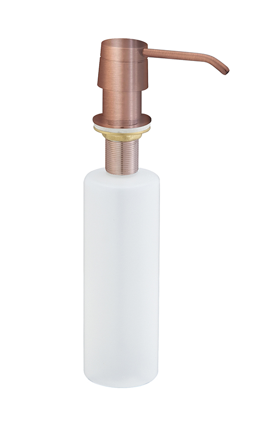 Productfoto inbouw zeeppompje geborsteld koper kunststof fles 250ml 283603