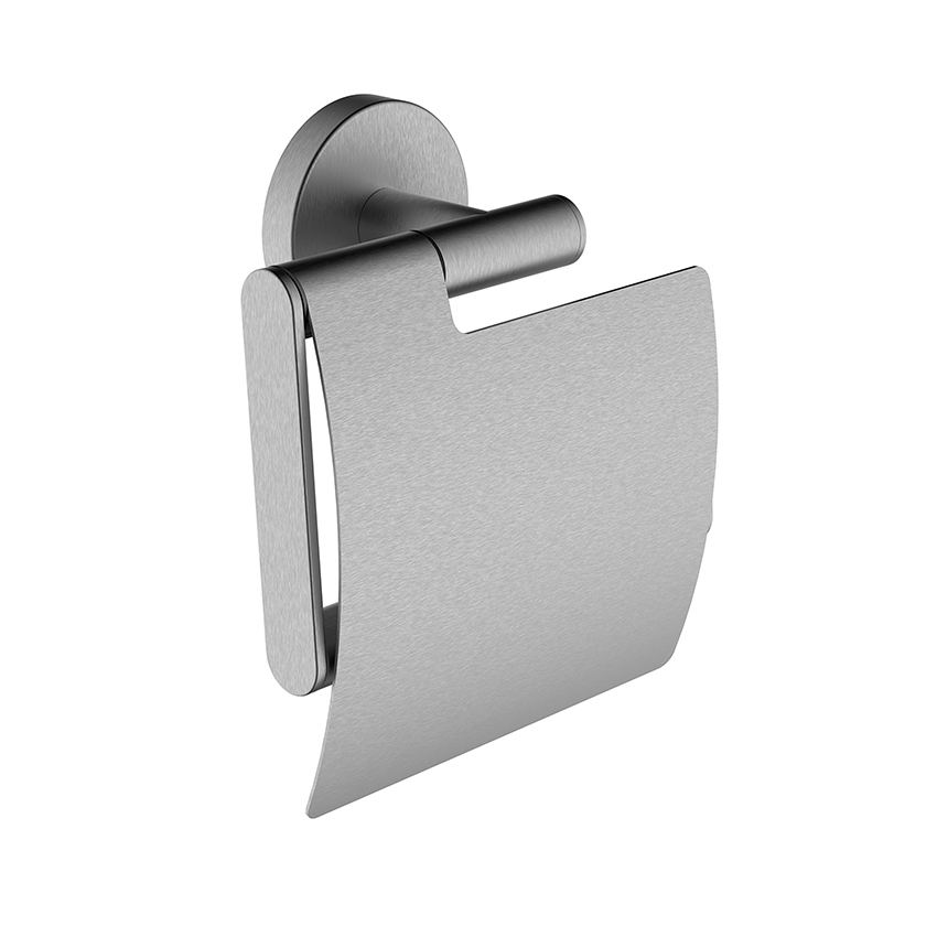 Productfoto Alonzo toiletrolhouder met klep RVS geborsteld 288032