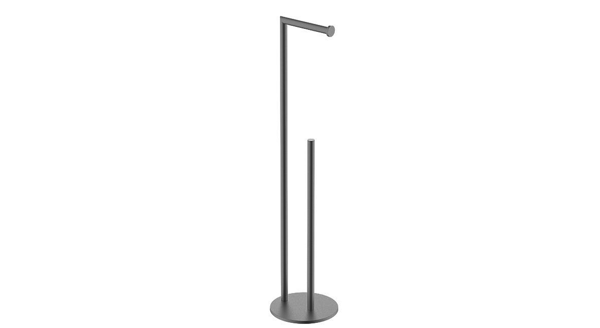 Productfoto Alonzo toiletrolhouder met reserverolhouder vrijstaand gunmetal PVD 289014