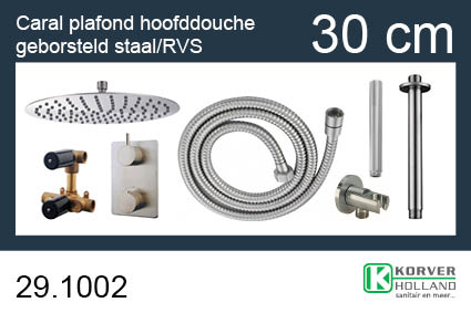 Productfoto one-pack inbouwthermostaatset rond type 203 GS (30cm) 291002
