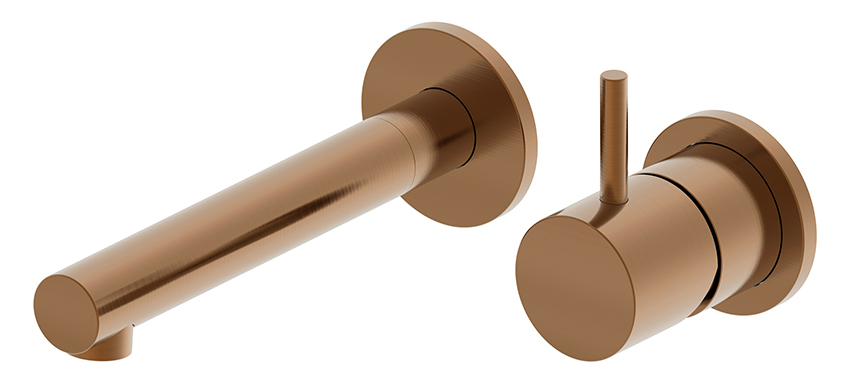 Productfoto Style wastafelkraan inbouw geborsteld brons koper PVD 291635