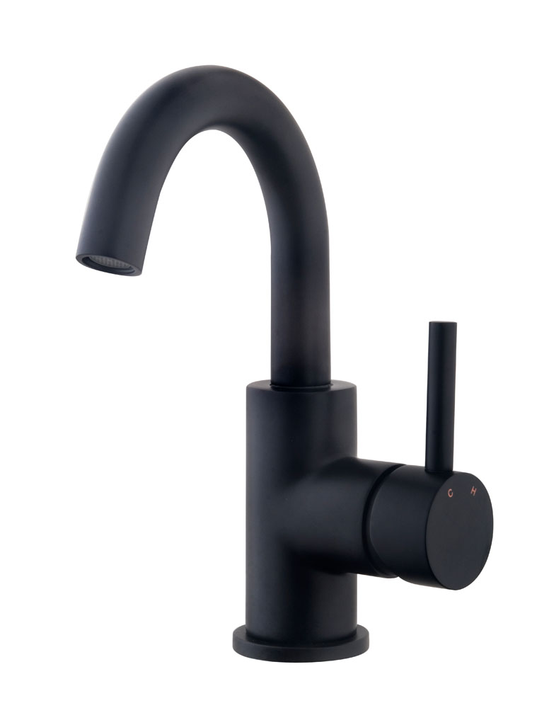 Productfoto Caral wastafelkraan met draaibare uitloop mat zwart 292114