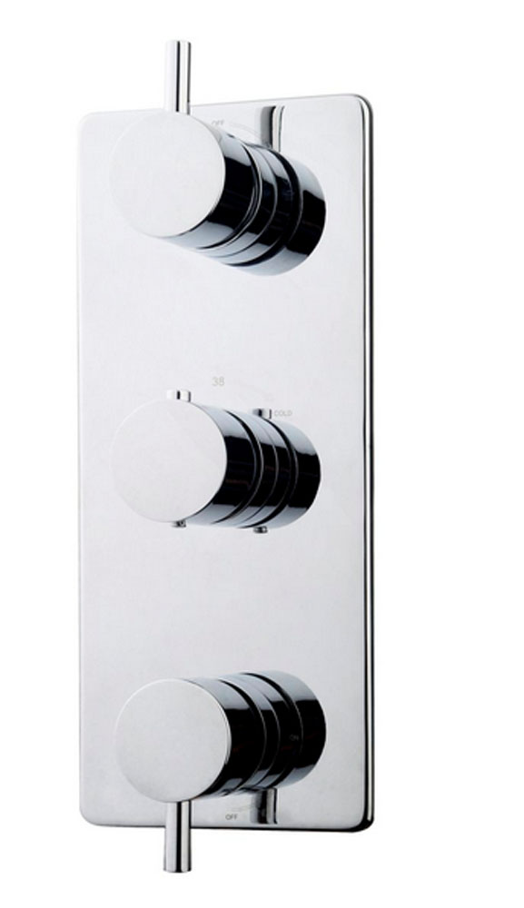 Productfoto Caral afbouwdeel inbouwthermostaat 3 weg chroom 292511