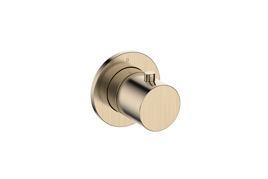 Productfoto Caral afbouwdeel stopkraan geborsteld messing PVD 292538