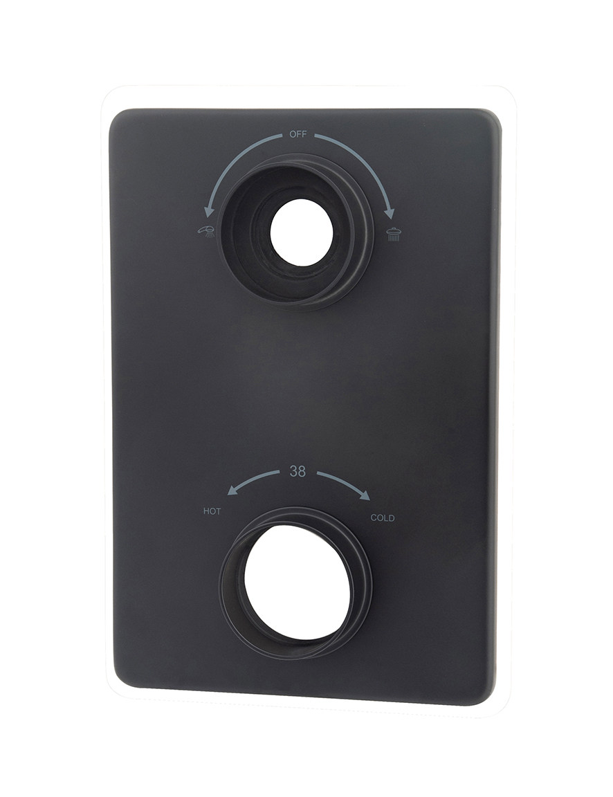 Productfoto Caral verlengset afbouwdeel 2 weg mat zwart 292562