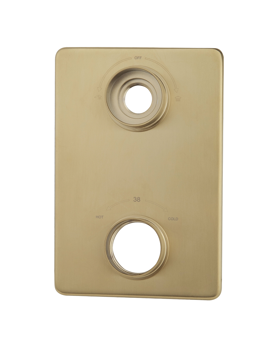 Productfoto Caral verlengset afbouwdeel 2 weg geborsteld messing PVD 292563