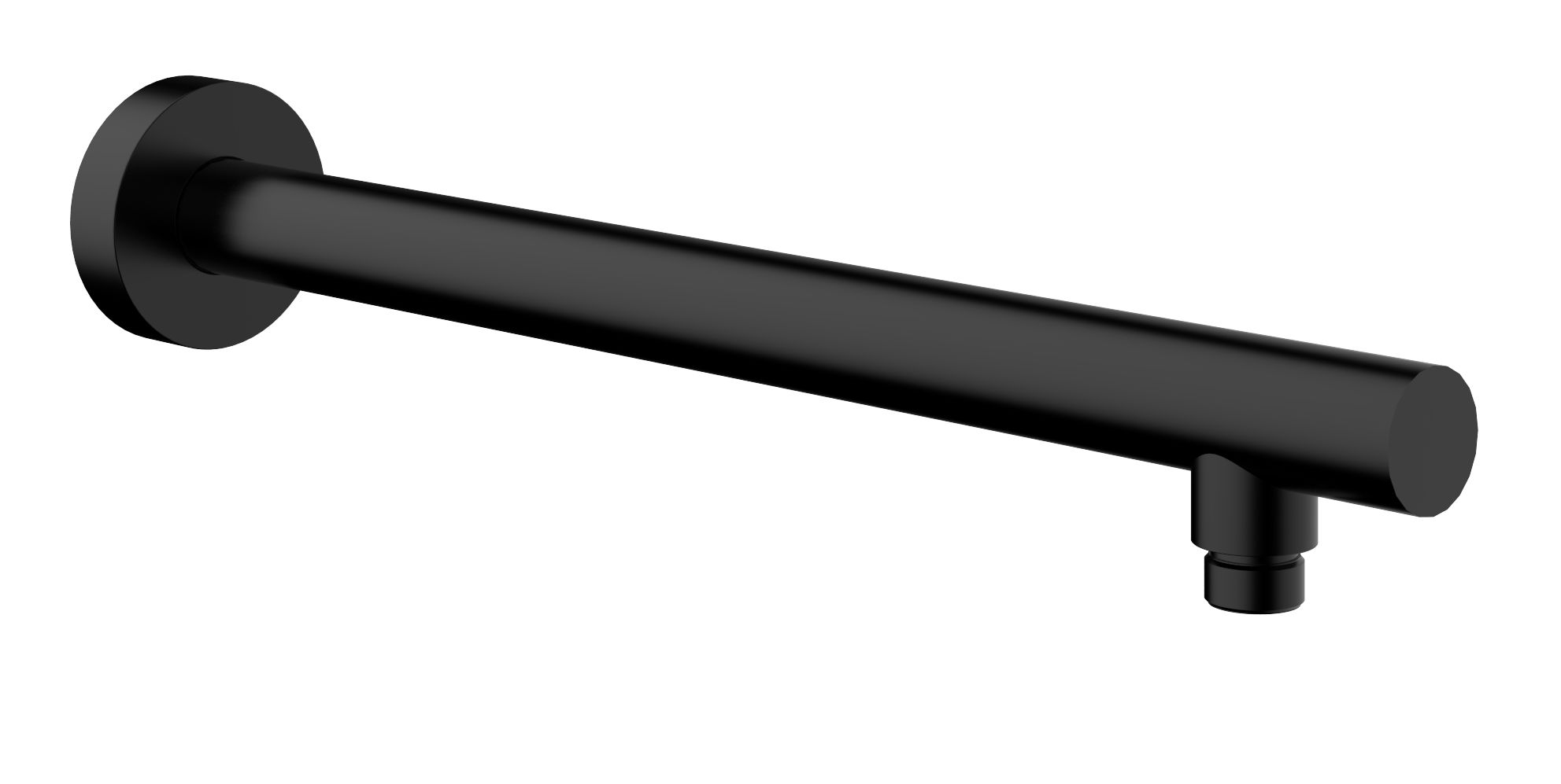 Productfoto UniMatch douchearm recht met muurbevestiging 45 cm mat zwart 292811